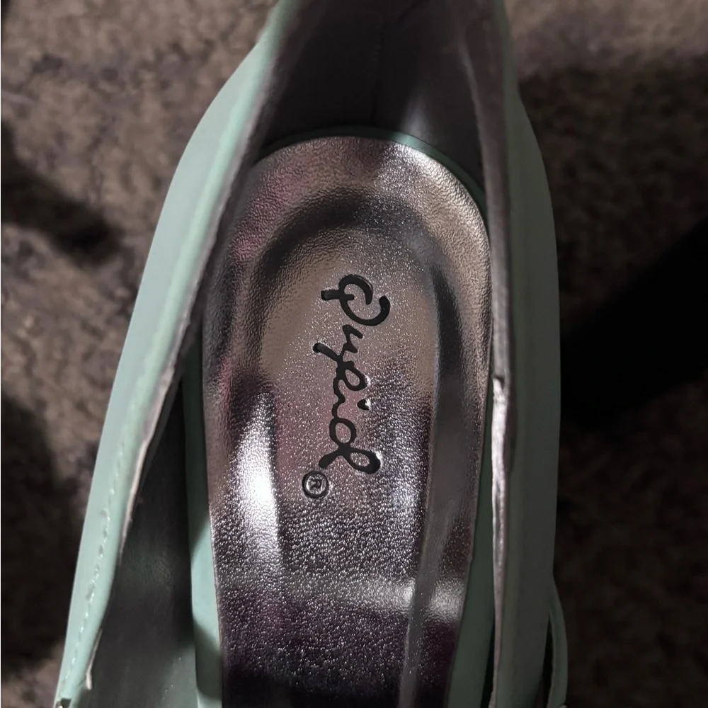 QUPID teal heels size 9 NWOT - Picture 7 of 9
